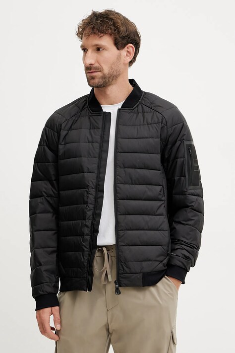 BOSS Green geaca bomber culoarea negru, de tranzitie, 50529693