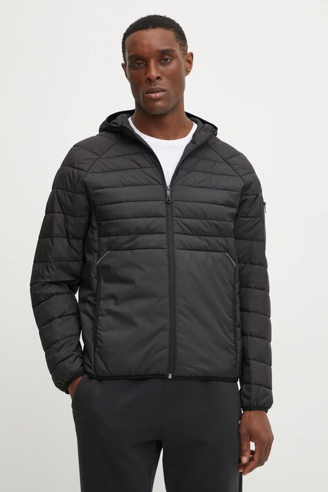 BOSS Green geaca culoarea negru, de tranzitie, 50542777
