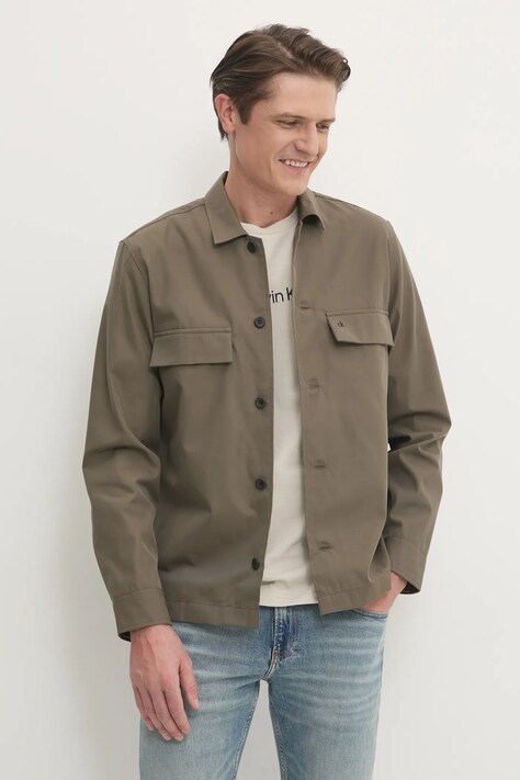 Calvin Klein camicia uomo colore verde  K10K113815