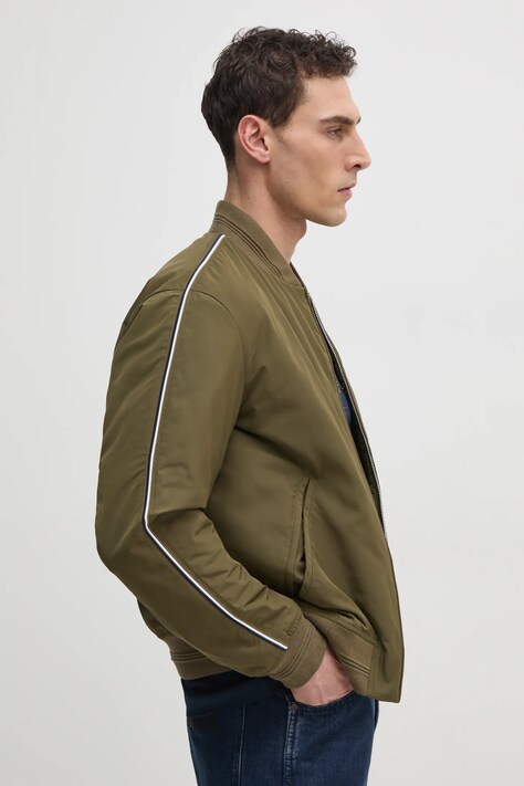 BOSS geaca bomber culoarea verde, de tranzitie, 50532471