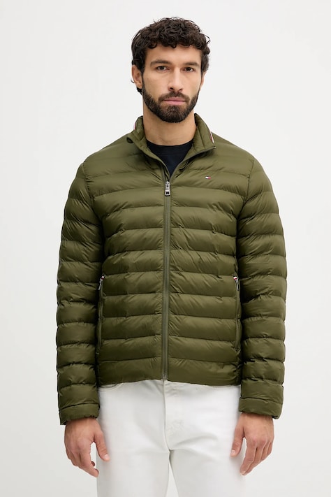 Jakna Tommy Hilfiger boja: bordo, za prijelazno razdoblje, MW0MW37634