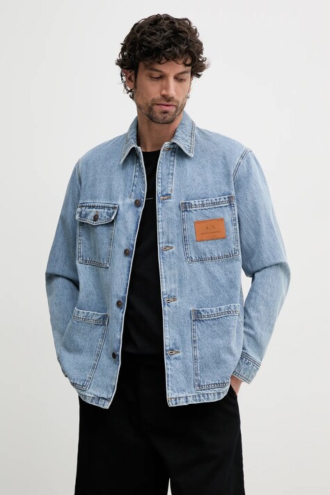 Armani Exchange geaca de blugi din bumbac de tranzitie, XM000382 AF13367