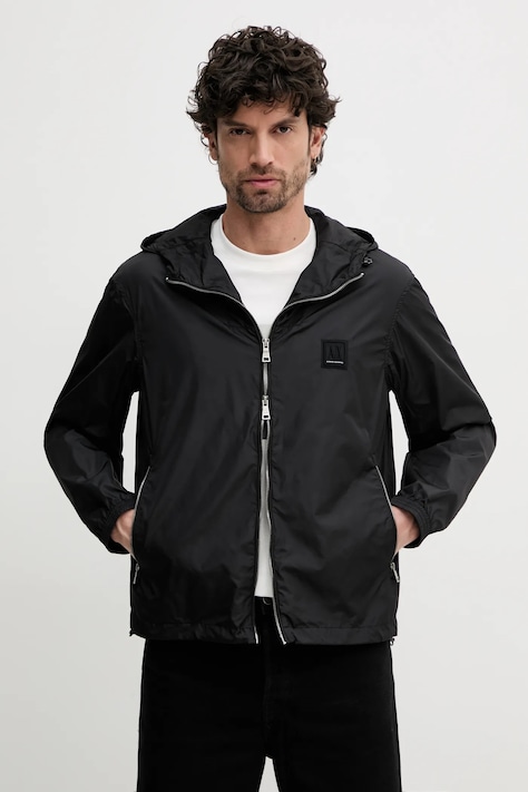 Armani Exchange geaca culoarea negru, de tranzitie, XM000342 AF12285