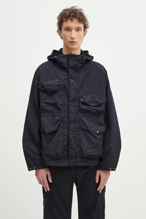 Jakna C.P. Company boja: tamno plava, za prijelazno razdoblje, oversize, 18CMOW050A005991G