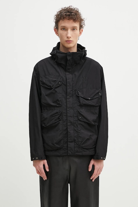 C.P. Company kurtka kolor czarny przejściowa oversize 18CMOW050A005991G