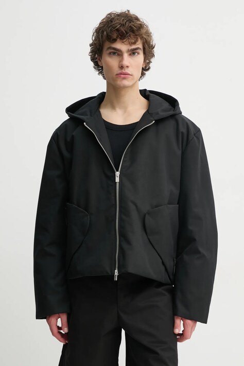 Heliot Emil geaca barbati, culoarea negru, de tranzitie, oversize, PRESS25_M_02_148_BLK01
