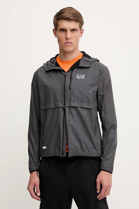EA7 Emporio Armani kurtka sportowa kolor szary przejściowa AF13152.7M000063