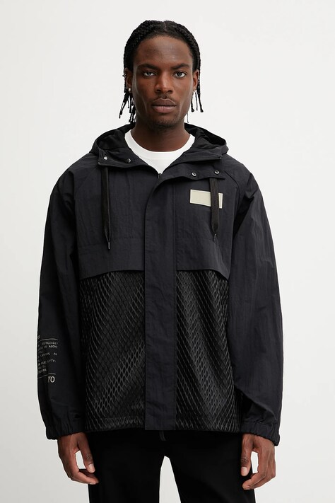 Bunda EA7 Emporio Armani černá barva, přechodná, AF14275.7X000075