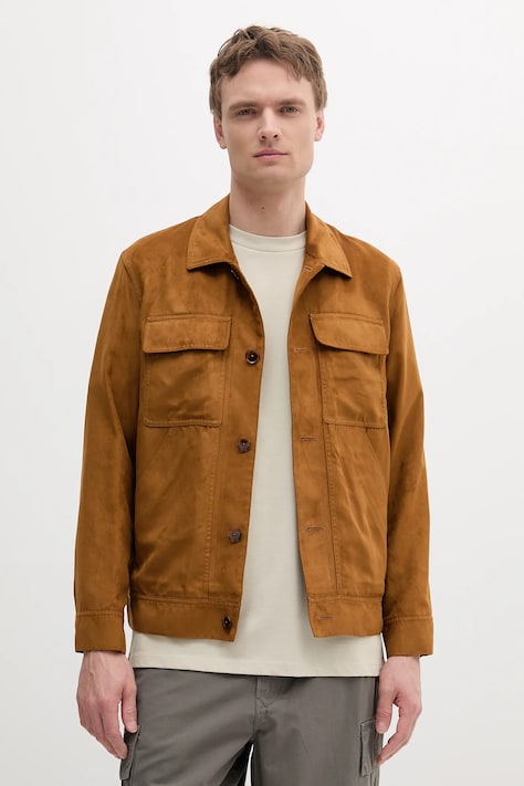 Куртка Sisley колір коричневий перехідна 2V5CSN040