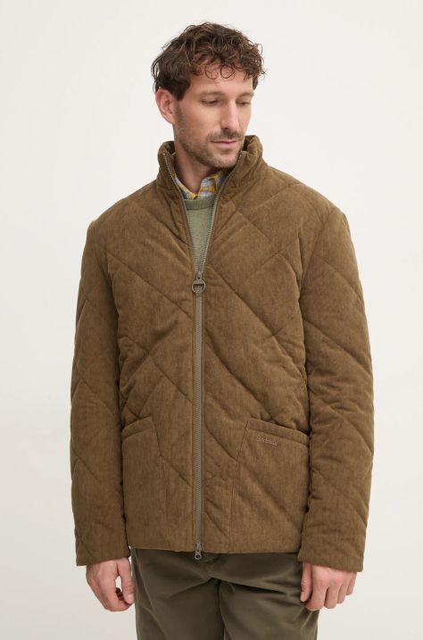 Bunda Barbour pánská, zelená barva, přechodná, oversize, MQU1836BR51