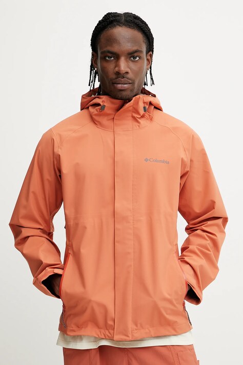 Outdoorová bunda Columbia Earth Explorer II oranžová barva, 2117013