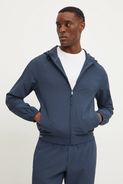 Calvin Klein Performance jacheta de antrenament culoarea albastru marin, de tranzitie, LVGMS5O525