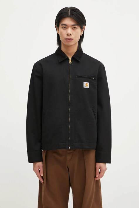 Carhartt WIP kurtka bawełniana Detroit Jacket kolor czarny przejściowa I033112.00E02