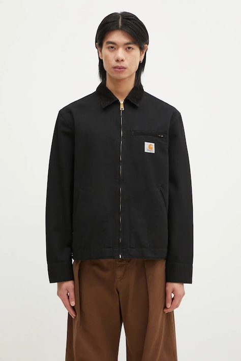 Памучно яке Carhartt WIP Detroit Jacket в черно преходен модел I033112.00E02