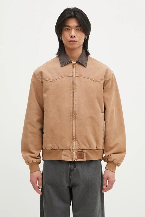 Carhartt WIP cotton jacket OG Santa Fe Jacket brown color I034317.00S4O