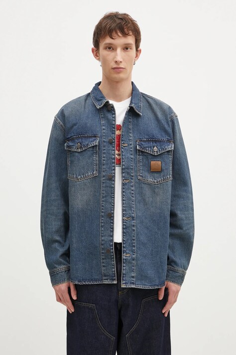 Джинсова куртка Carhartt WIP Lincoln чоловіча перехідна oversize I034735.014Q