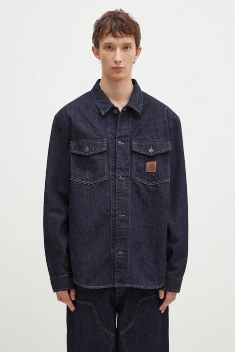 Джинсова куртка Carhartt WIP Lincoln чоловіча перехідна oversize I034735.102