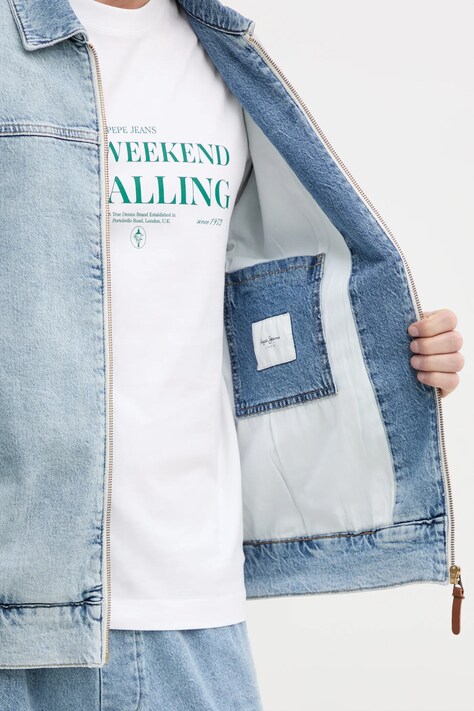 Джинсова куртка Pepe Jeans EMMETT FADEOUT — SS25-KUM0B2, блакитний — фото 7