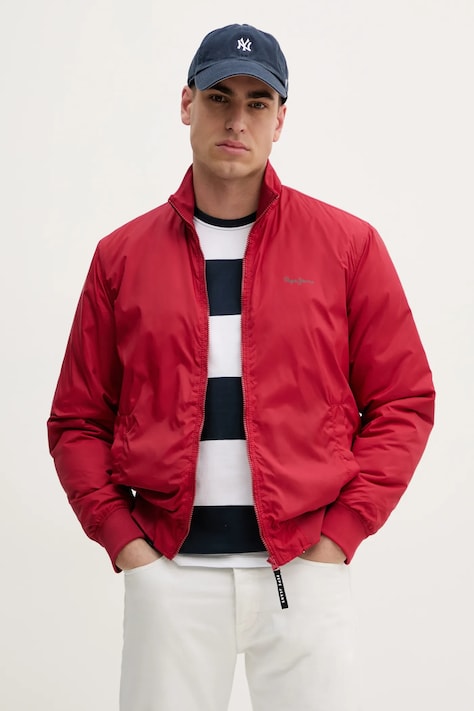 Μπουφάν Pepe Jeans MUSTREL χρώμα: κόκκινο, PM403108