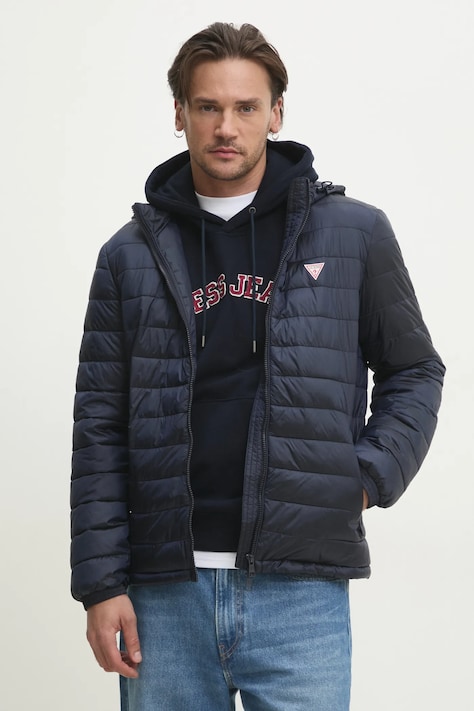 Guess Jeans kurtka męska kolor granatowy przejściowa M5RL99 WHAB2