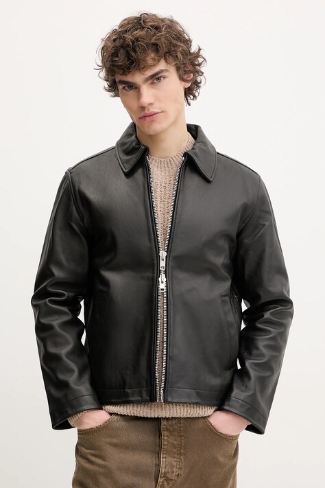 Δερμάτινο μπουφάν Sunflower χρώμα: μαύρο, 6027