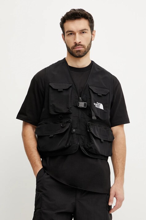 The North Face vesta TNF X NSE barbati, culoarea negru, de tranzitie, NF0A8BK2JK31