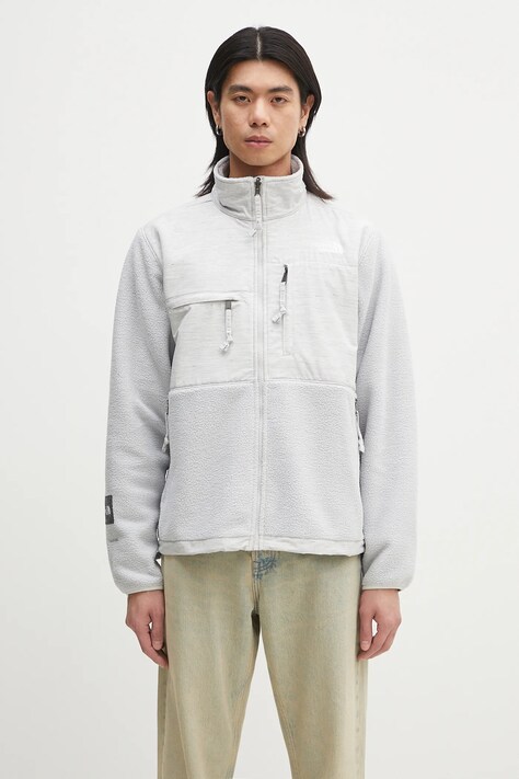 Jakna The North Face Regrind Denali boja: siva, za prijelazno razdoblje, NF0A8B5ELE71