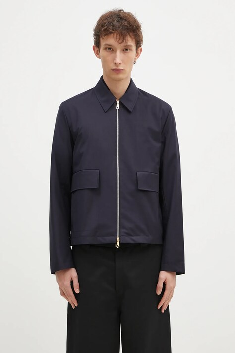 Paul Smith geaca de lana culoarea albastru marin, de tranzitie, M1R-031Z-N00041