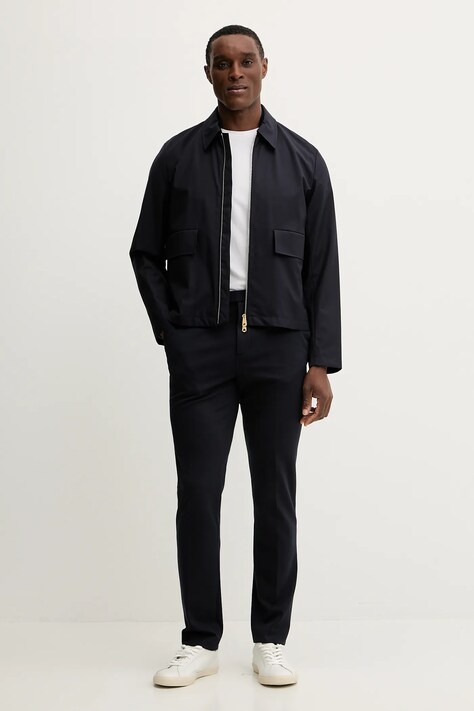 Вовняна куртка Paul Smith — SS25-KUM0EO, темно-синій — фото 2