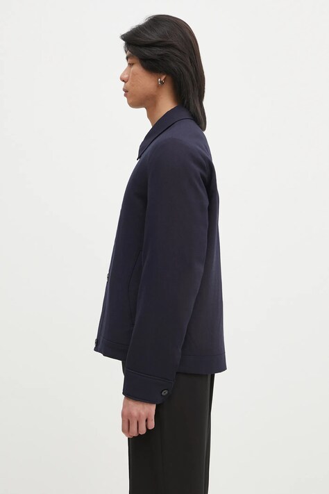 Вовняна куртка Paul Smith — SS25-KUM0ER, темно-синій — фото 2