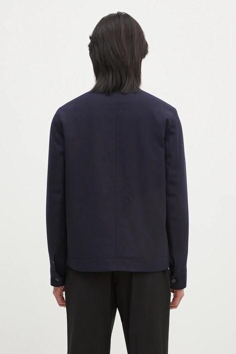 Вовняна куртка Paul Smith — SS25-KUM0ER, темно-синій — фото 3