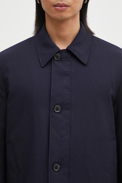 Вовняна куртка Paul Smith — SS25-KUM0ER, темно-синій — фото 4