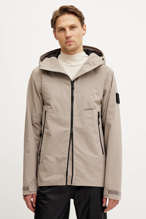 Didriksons geaca BOB culoarea bej, de tranzitie, 505650