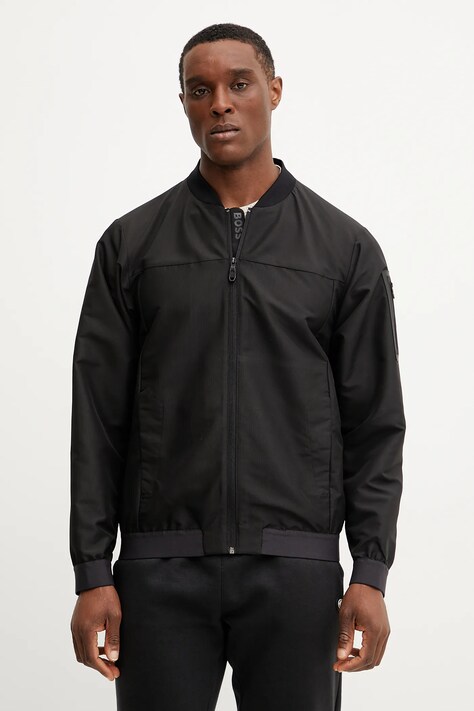 Bunda BOSS Green černá barva, přechodná, 50542350