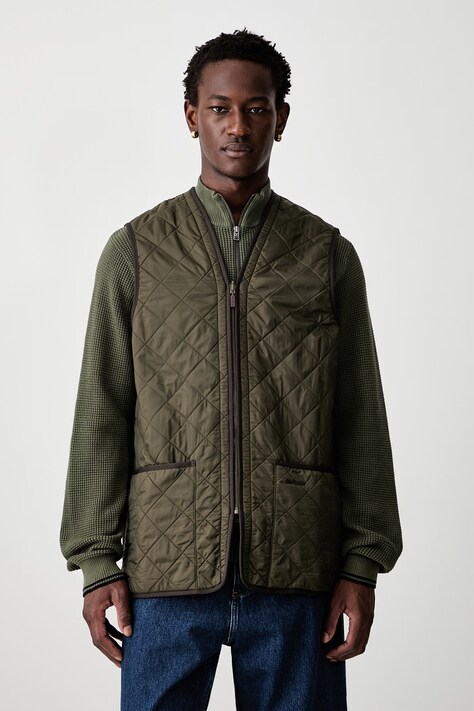 Barbour bezrękawnik męski Polarquilt Waistcoat/Zip-In Liner zielony MLI0002