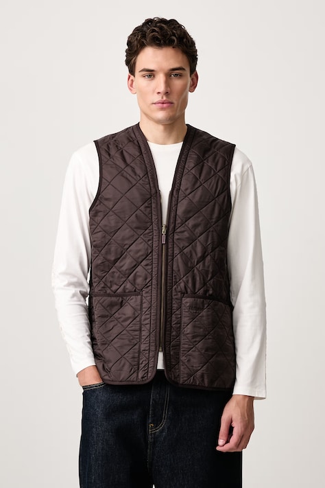 Barbour Polarquilt Waistcoat/Zip-In Liner sleeveless jacket Men's brown MLI0002