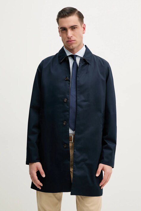 Barbour geaca Rokig Waterproof culoarea albastru marin, de tranzitie, MWB0856