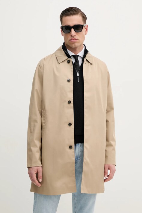 Barbour geaca Rokig Waterproof culoarea bej, de tranzitie, MWB0856