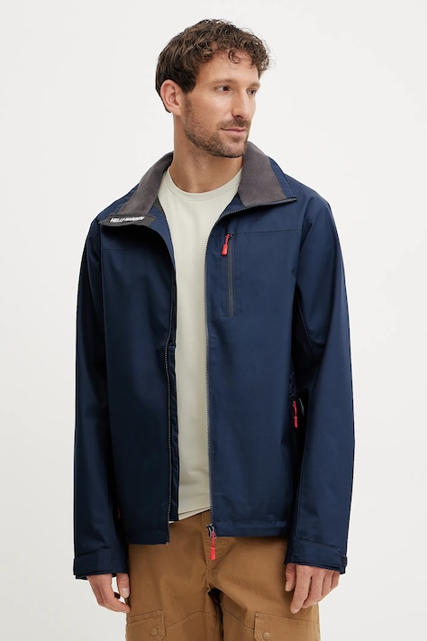 Αδιάβροχο μπουφάν Helly Hansen Crew ανδρικό, χρώμα: ναυτικό μπλε, 34445