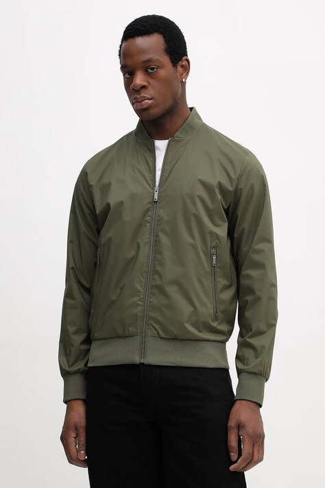 Bomber bunda Calvin Klein pánská, modrá barva, LV040FM512