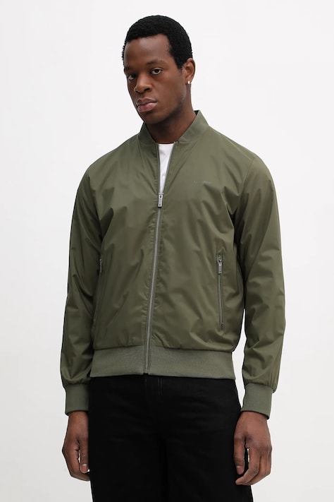 Bomber bunda Calvin Klein pánská, modrá barva, LV040FM512