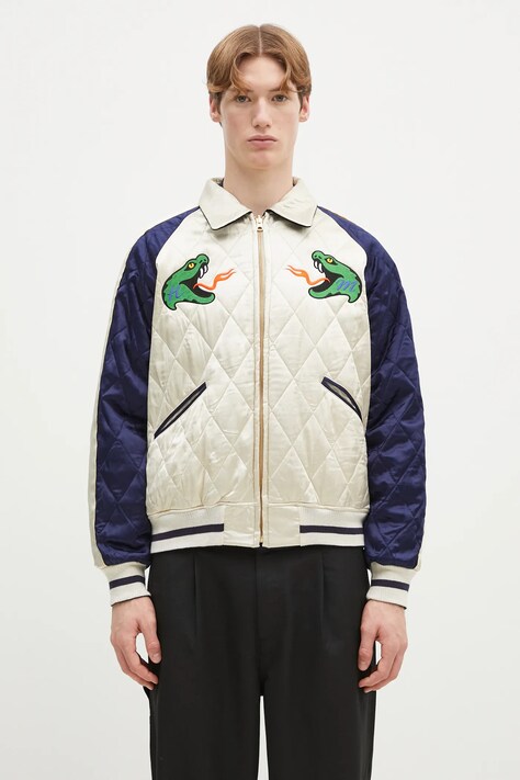 Μπουφάν δυο όψεων Human Made REVERSIBLE SOUVENIR JACKET ανδρικό, χρώμα: μαύρο, HM29JK001