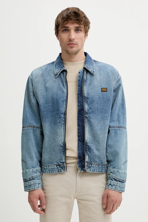 G-Star kurtka jeansowa kolor niebieski przejściowa oversize D26335-D536