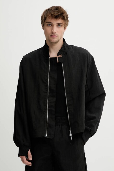 Won Hundred geacă culoarea negru, de tranzitie, oversize, 3527-13056