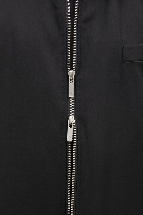 Helmut Lang kurtka wełniana Relaxed Bomber.Suit kolor czarny przejściowa O09HM102