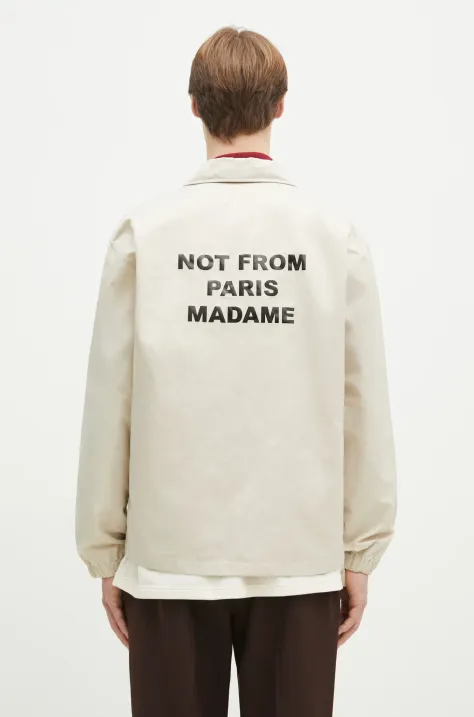 Куртка Drôle de Monsieur La Veste Slogan колір бежевий перехідна PERM-JT183-PA014-MT