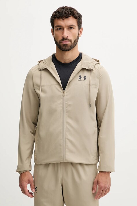Under Armour windbreaker Rival culoarea negru, de tranzitie, 1390149