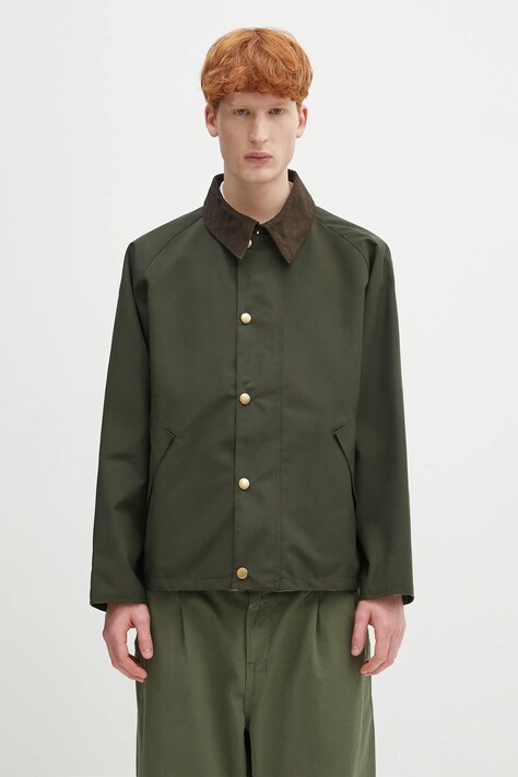 Двостороння куртка Barbour Barbour OS Reversible Transporter Casual колір зелений перехідна MCA0963