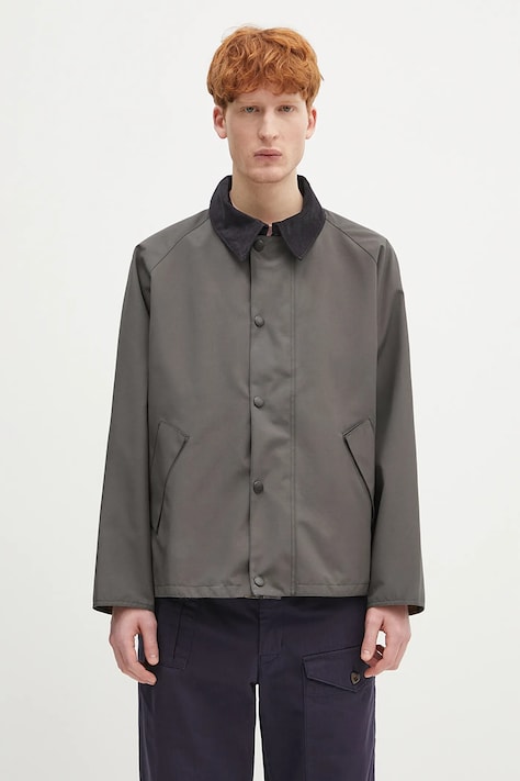 Barbour kurtka dwustronna Barbour OS Reversible Transporter Casual kolor szary przejściowa MCA0963