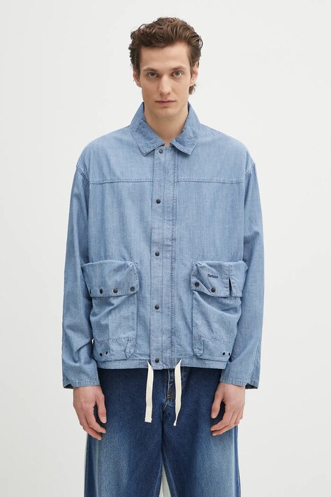 Barbour cămașă de in Barbour Durham Chambray Casual Jacket regular, MCA1038